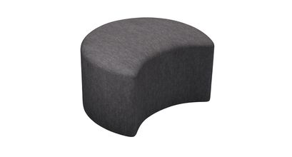 Luna Half Moon Footstool in Cadet Soft Chenille - sofa.com