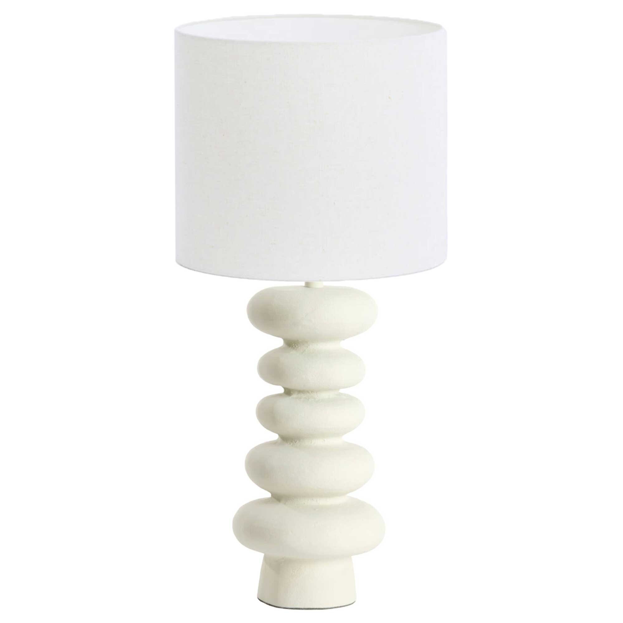Cream Pebble Table Lamp Metal | Barker & Stonehouse