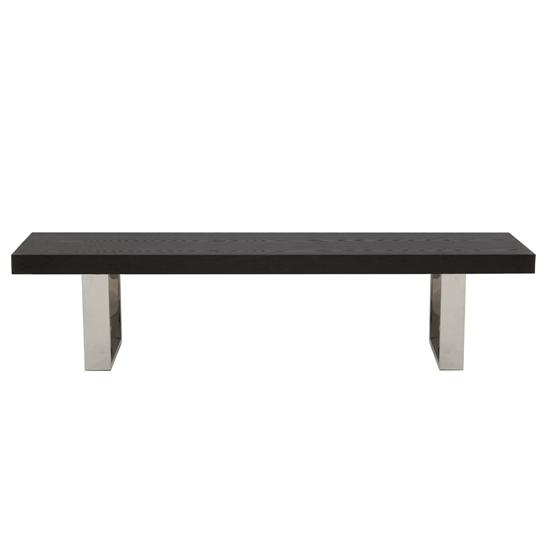 Ulmos Rectangular Wooden Dining Bench In Black