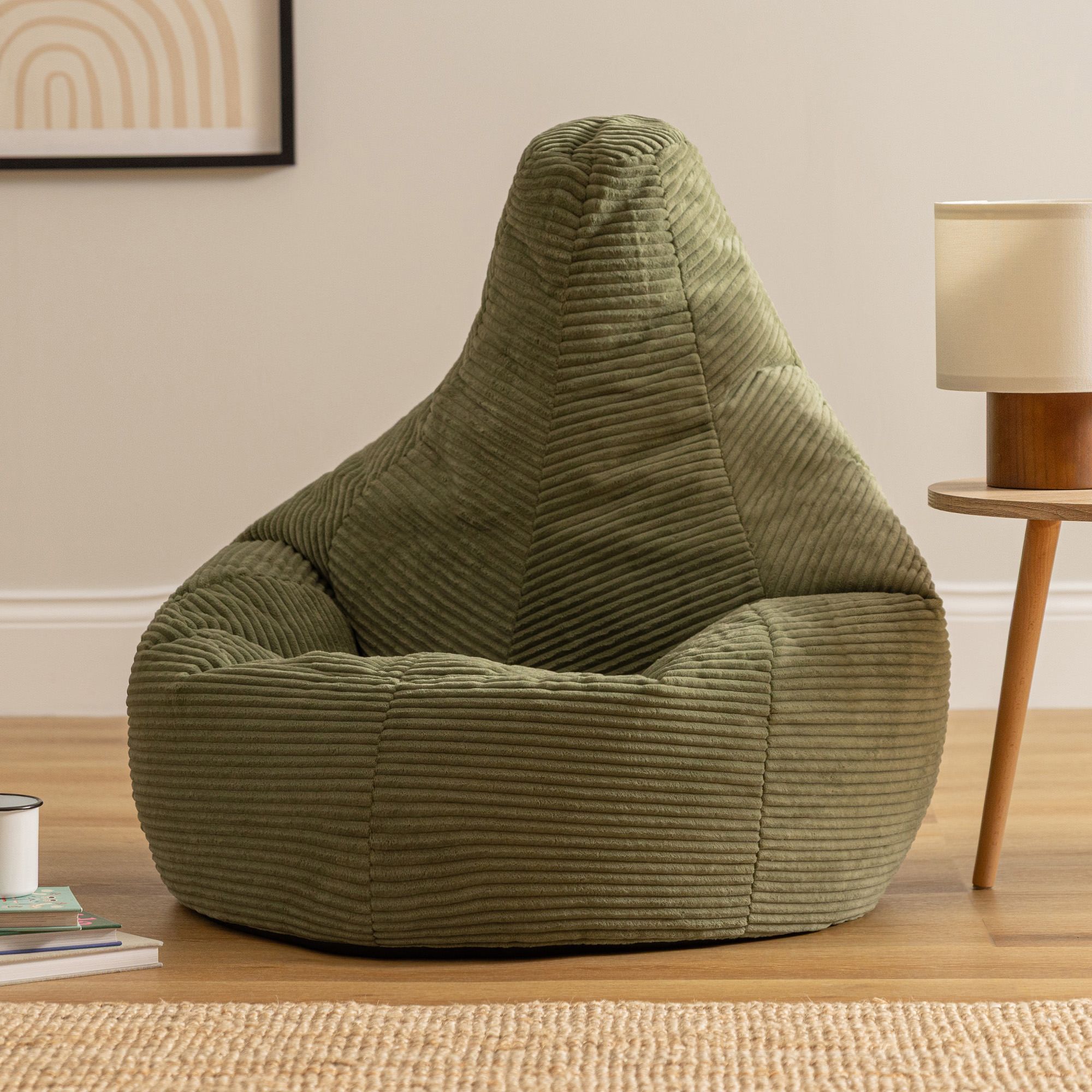 icon Dalton Medium Bean bag, Corduroy in Green