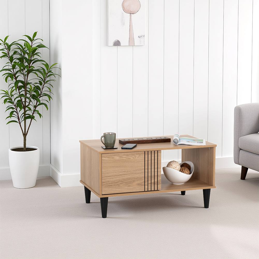 Seconique Tessa 1 Door Coffee Table in Natural