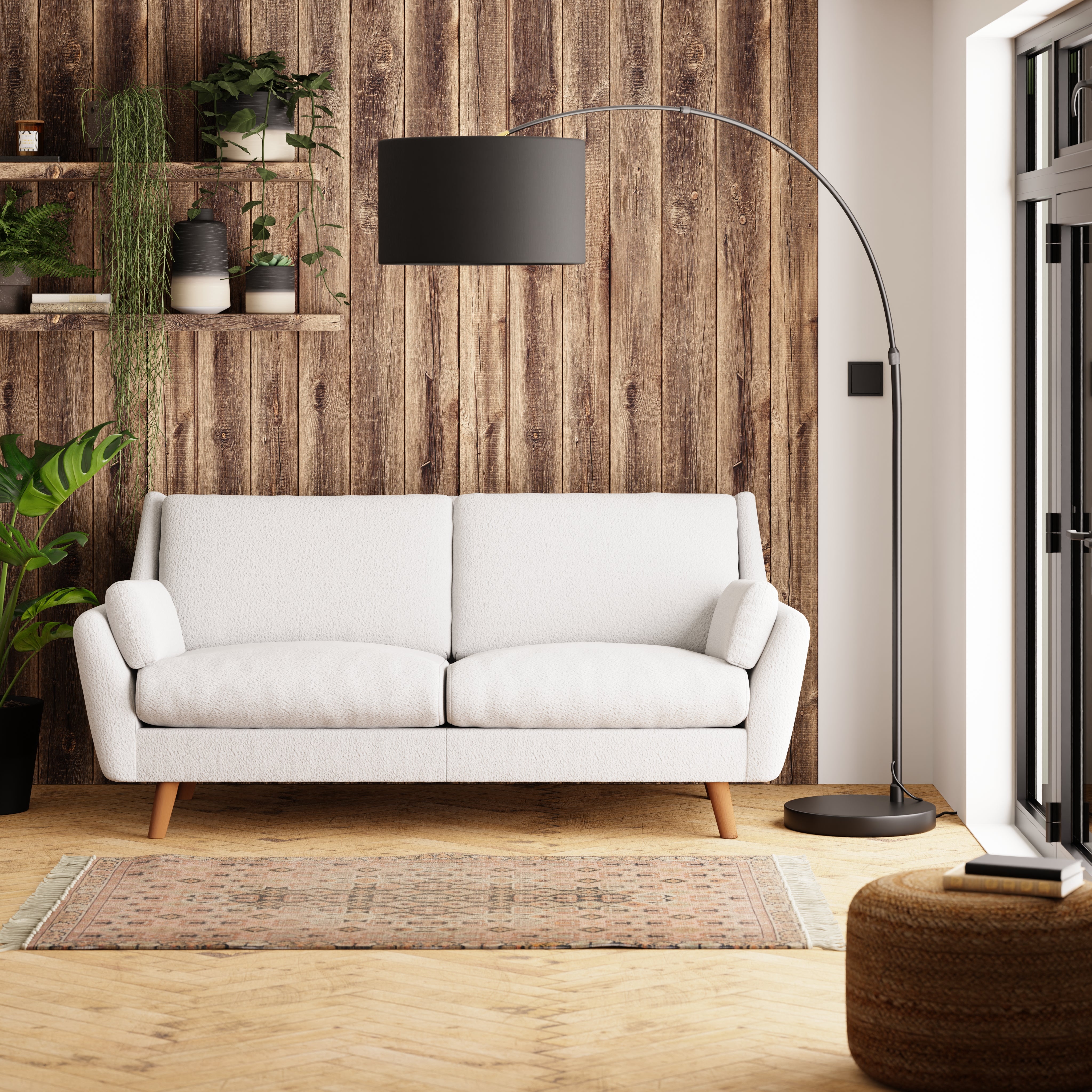 Milo Chunky Boucle 3 Seater Sofa Cream