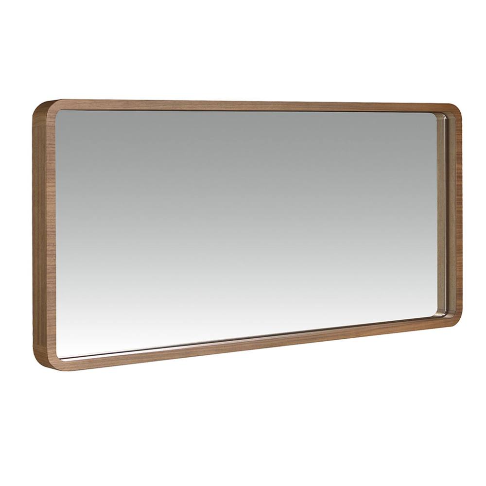 Angel Cerda Walnut Veneer Rectangular Wall Mirror 100x50 cm