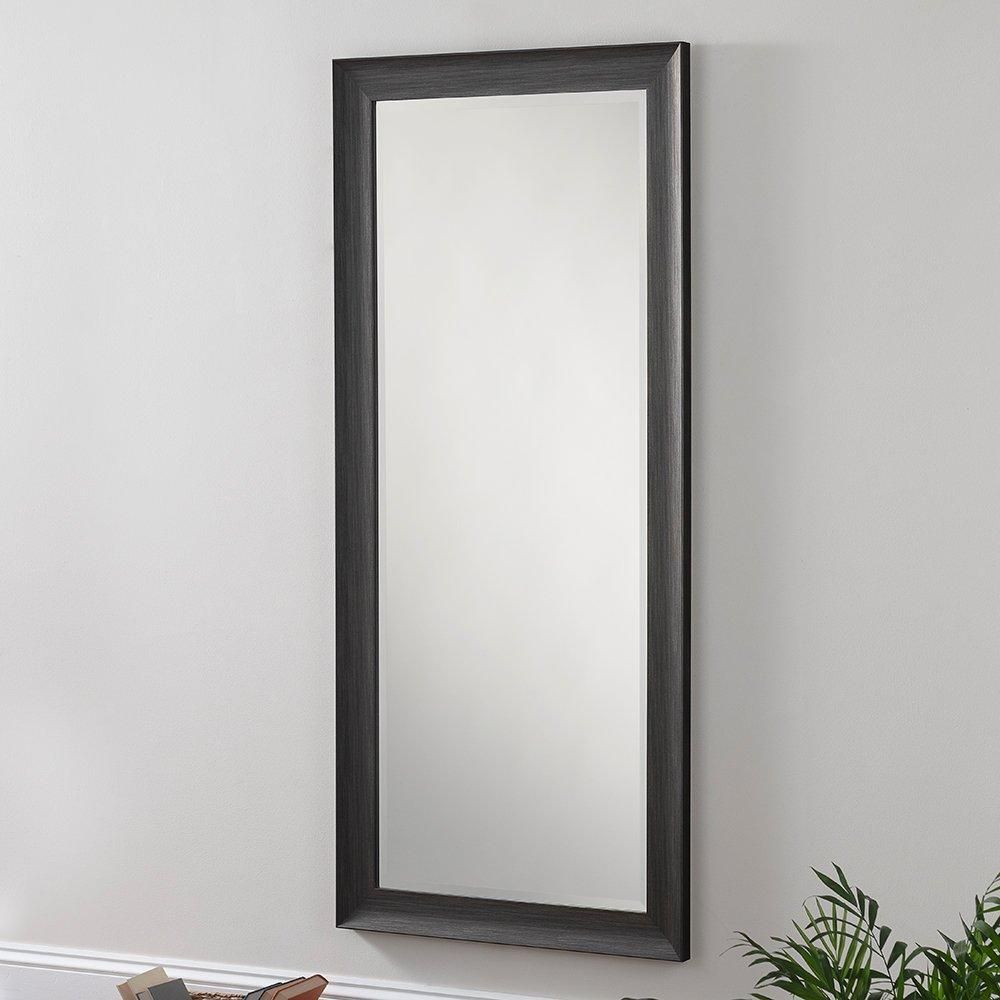 Yearn Mirrors Charcoal Grey Scooped Framed Mirror 167.5x76cm