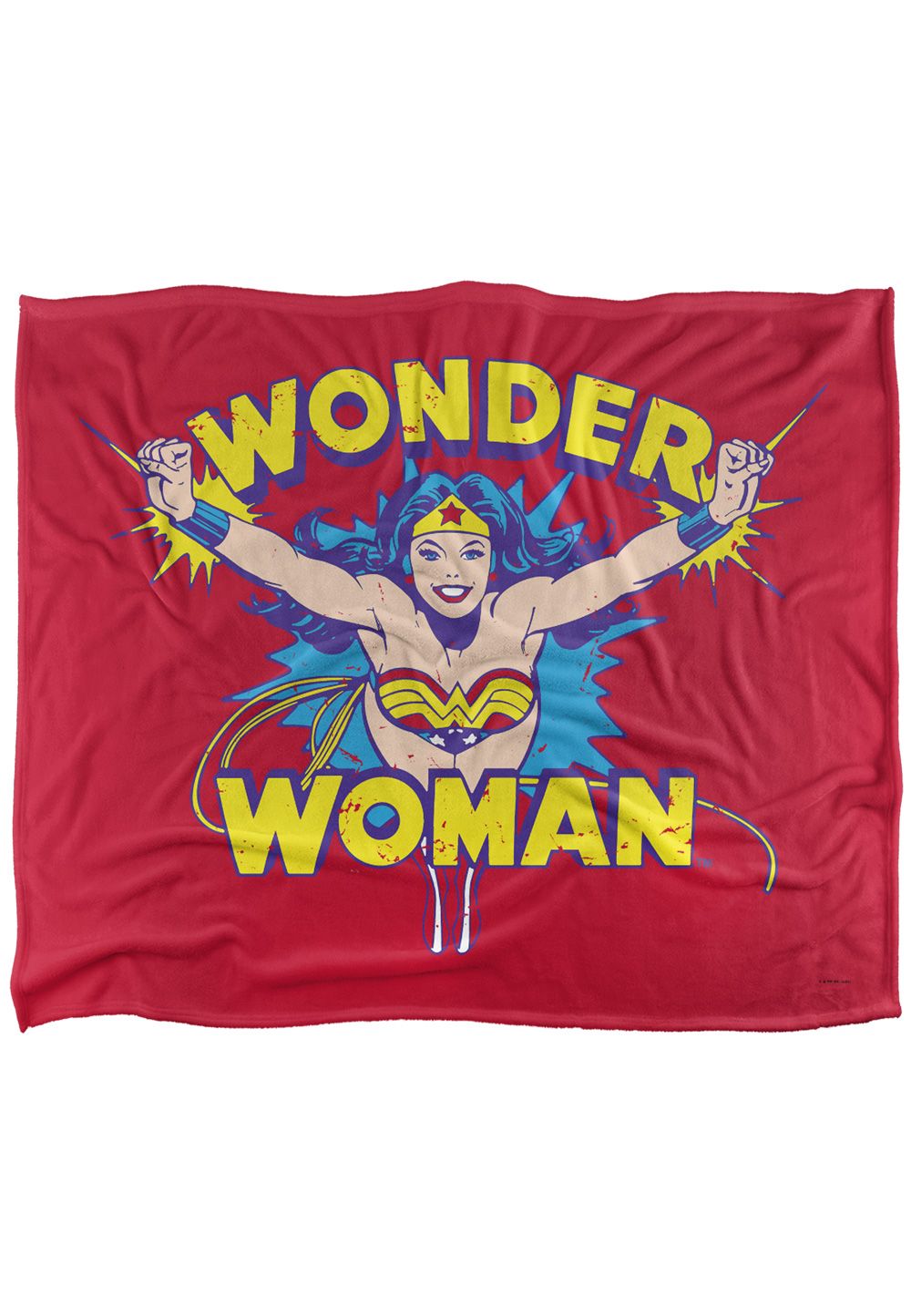 Warner Brothers Wonder Woman Officially Licensed Silky Touch Super Soft Throw Blanket 152 x 127 cm in White