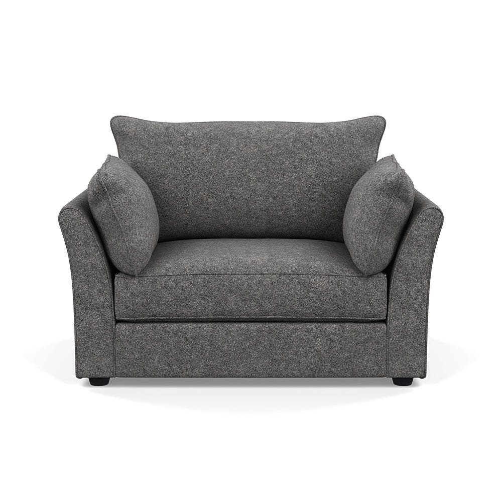 Heal's Tailor Loveseat Melton Wool Shale Black Beech Feet