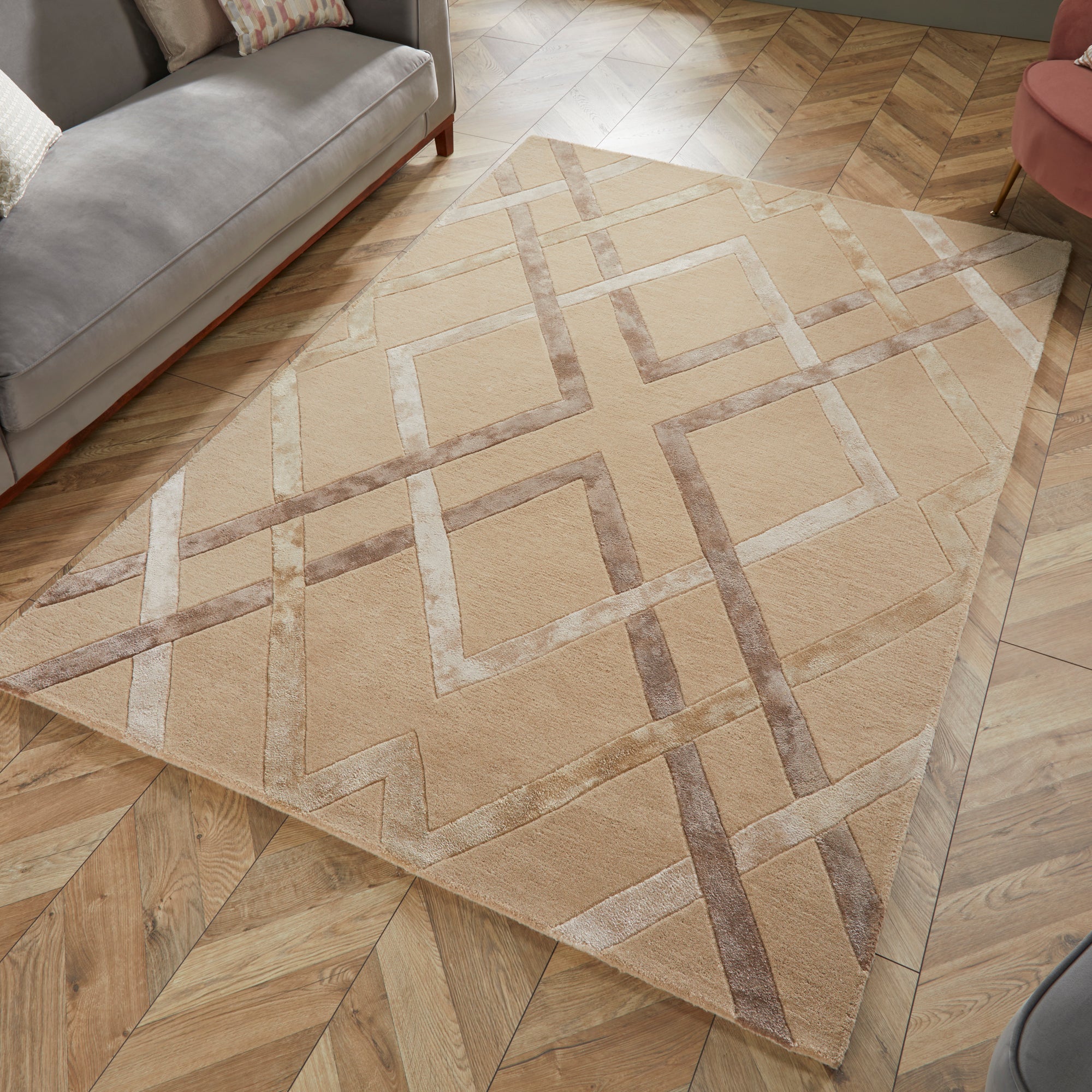 Trellis Rug Brown