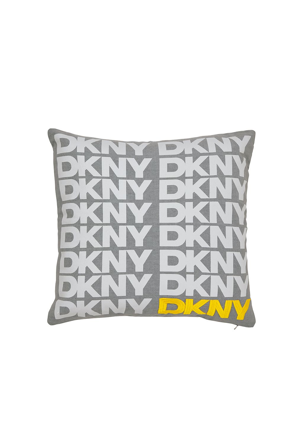DKNY ' Logo' Cotton Cushion in Grey