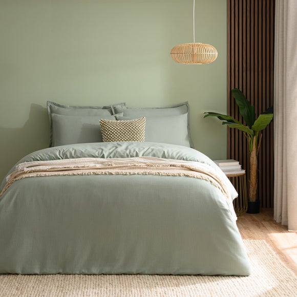 Newston Waffle Polycotton Duvet Cover & Pillowcase Set