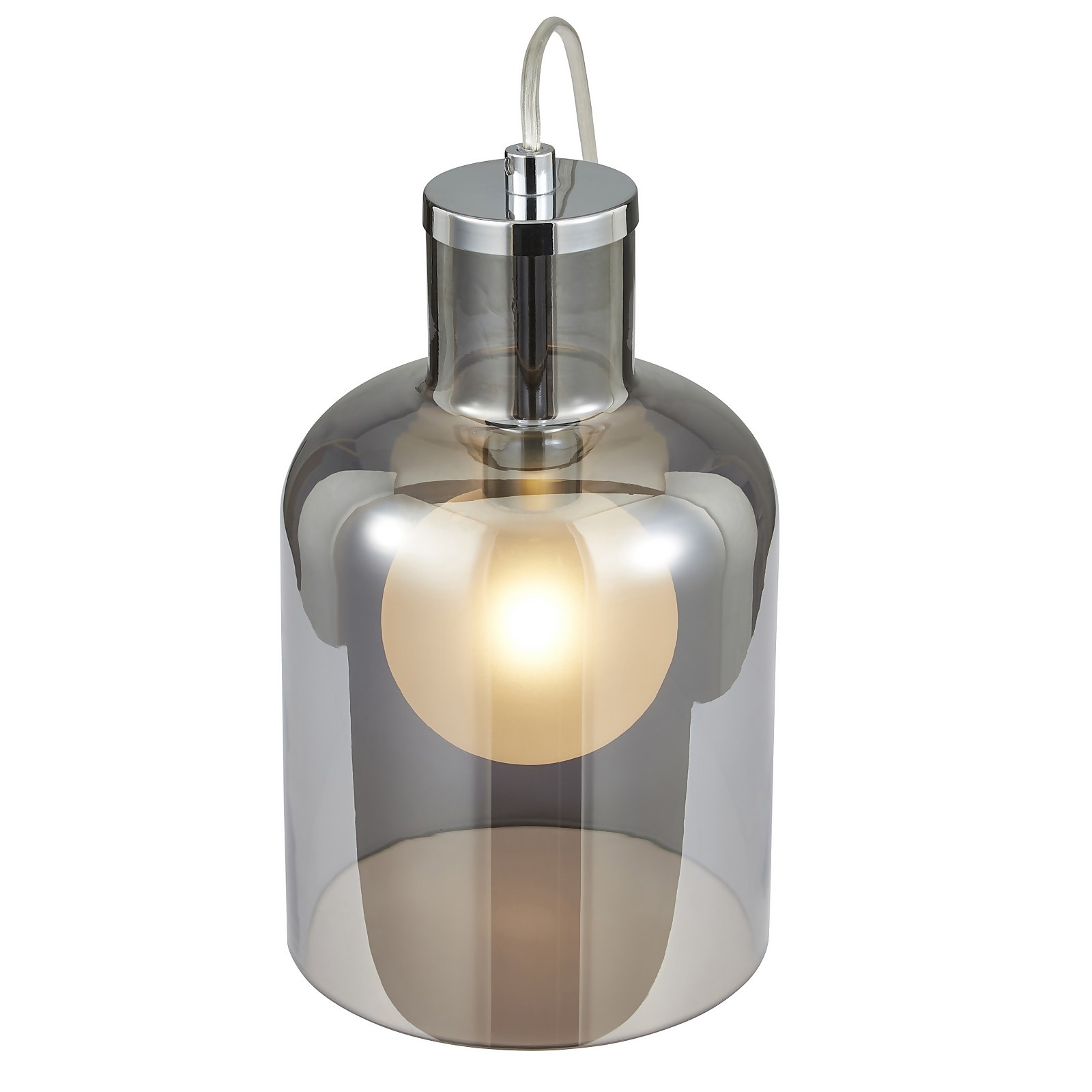 Jinx Table Lamp - Smoked Glass