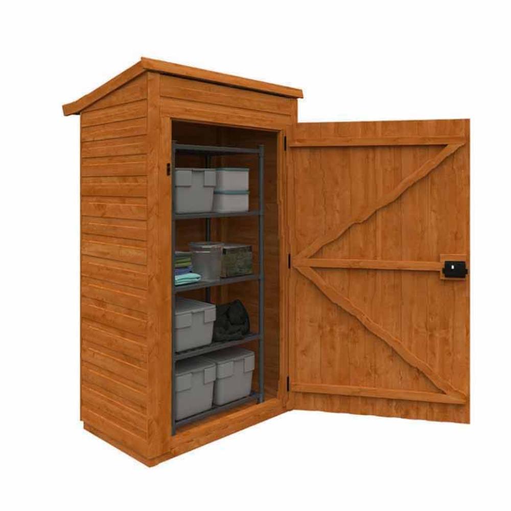 Buttercup Farm 3x2 Flex Pent Tool Room 12mm Flex - L60 x W98.8 x H213.5 cm in Burnt Orange 2