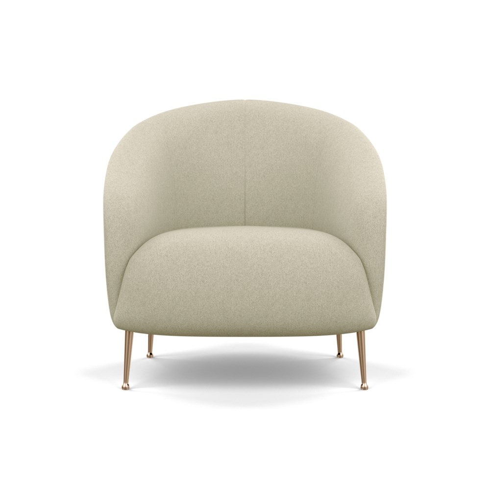 Heal's Bloomsbury Armchair Cotton Grain Brass Feet