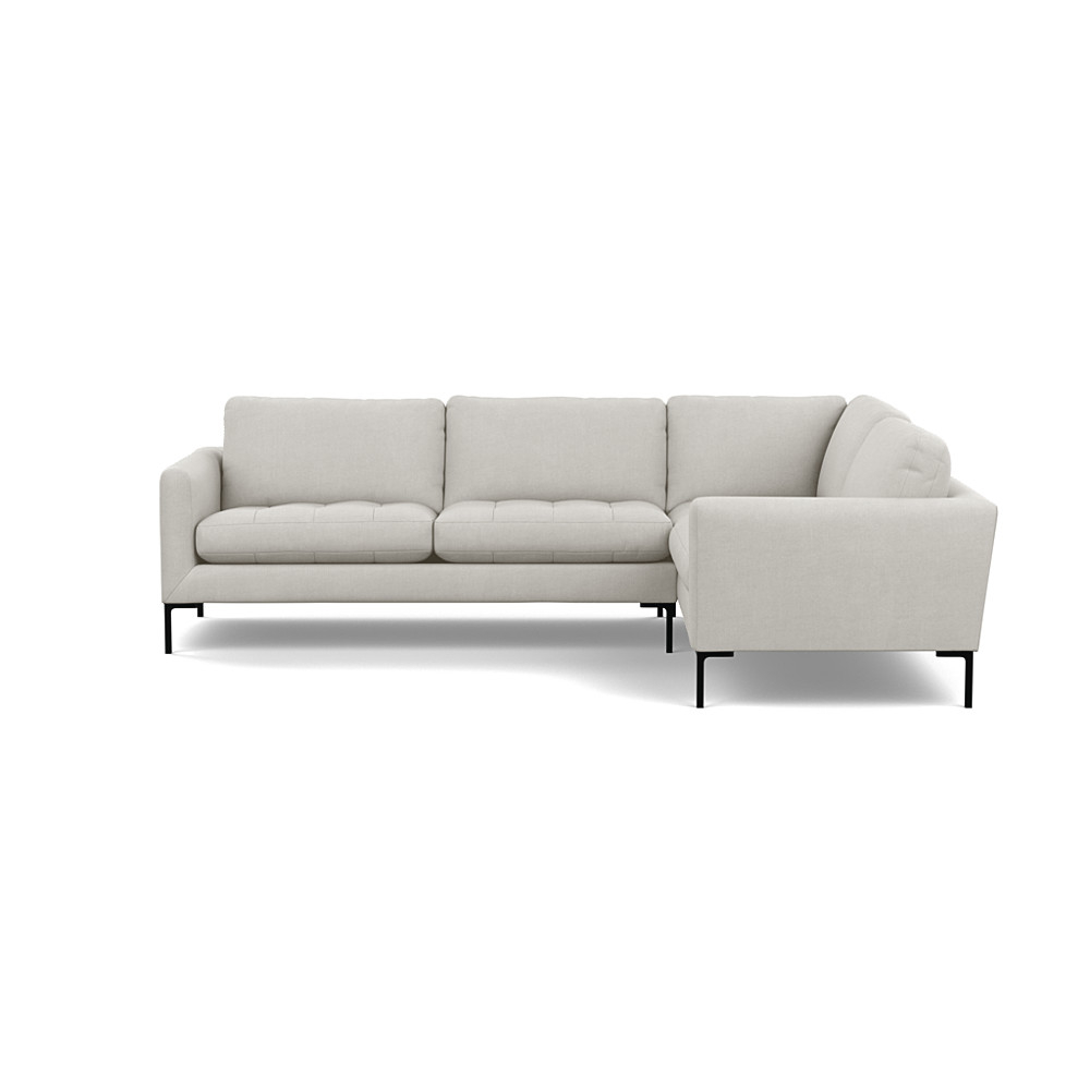 Heal's Eton Right Hand Facing Corner Sofa Capelo Linen-Cotton Sea Salt Black