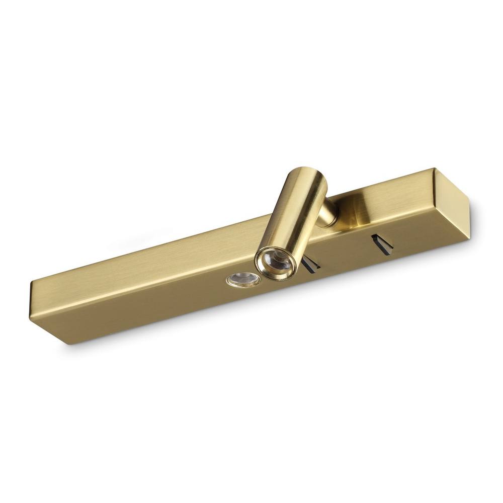 Netlighting Bonne Nuit Right LED Reading Wall Light Brass 3000K in Gold