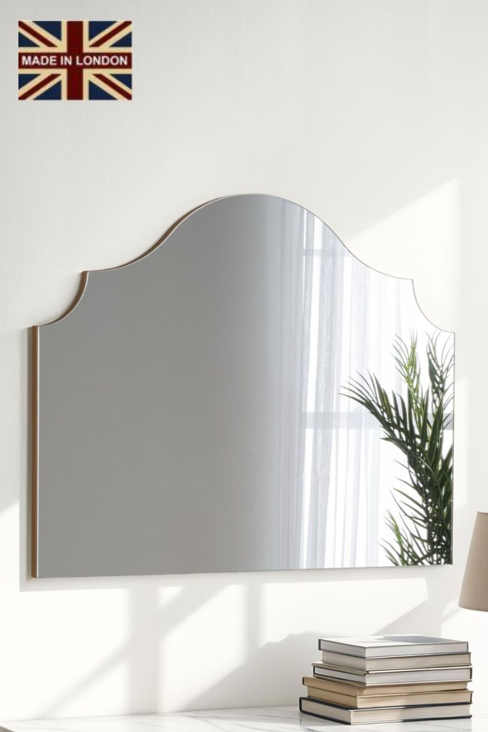 Yearn Mirrors Precious Arch Overmantle Mirror in Gold