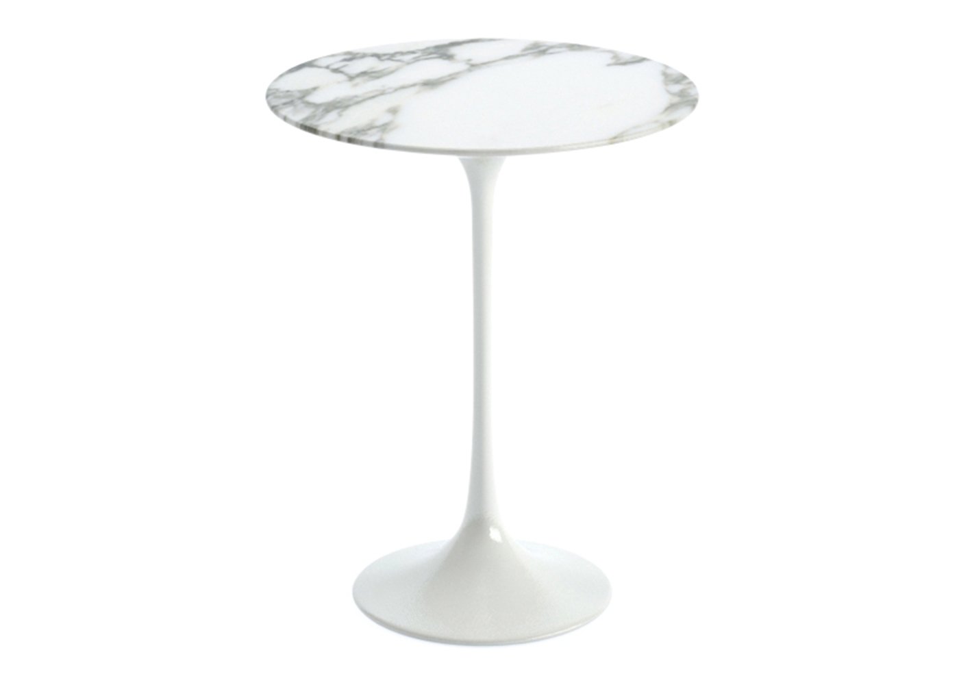 Knoll Saarinen Round Small Table Arabescato Coated Marble