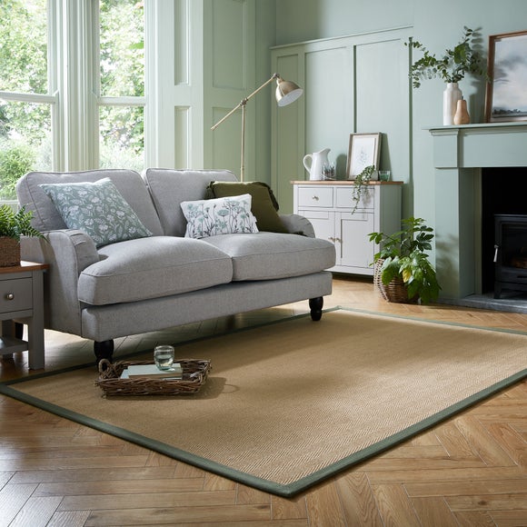 Herringbone Jute Border Rug