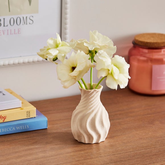 Organic Twist Ceramic Bud Vase