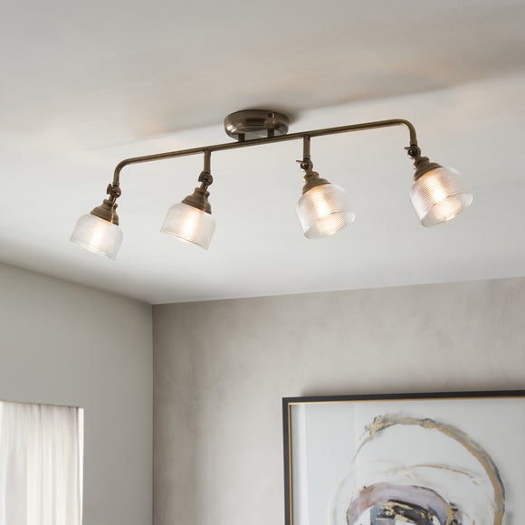 Amesbury Industrial 4 Light Adjustable Spotlight Bar