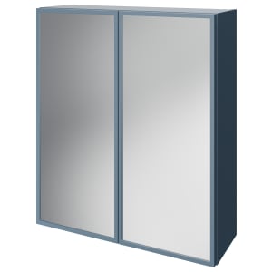 Wickes Haven Misty Blue Mirror Cabinet - 700 x 600mm