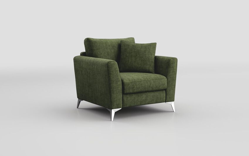 Green Fabric Bosini Armchair