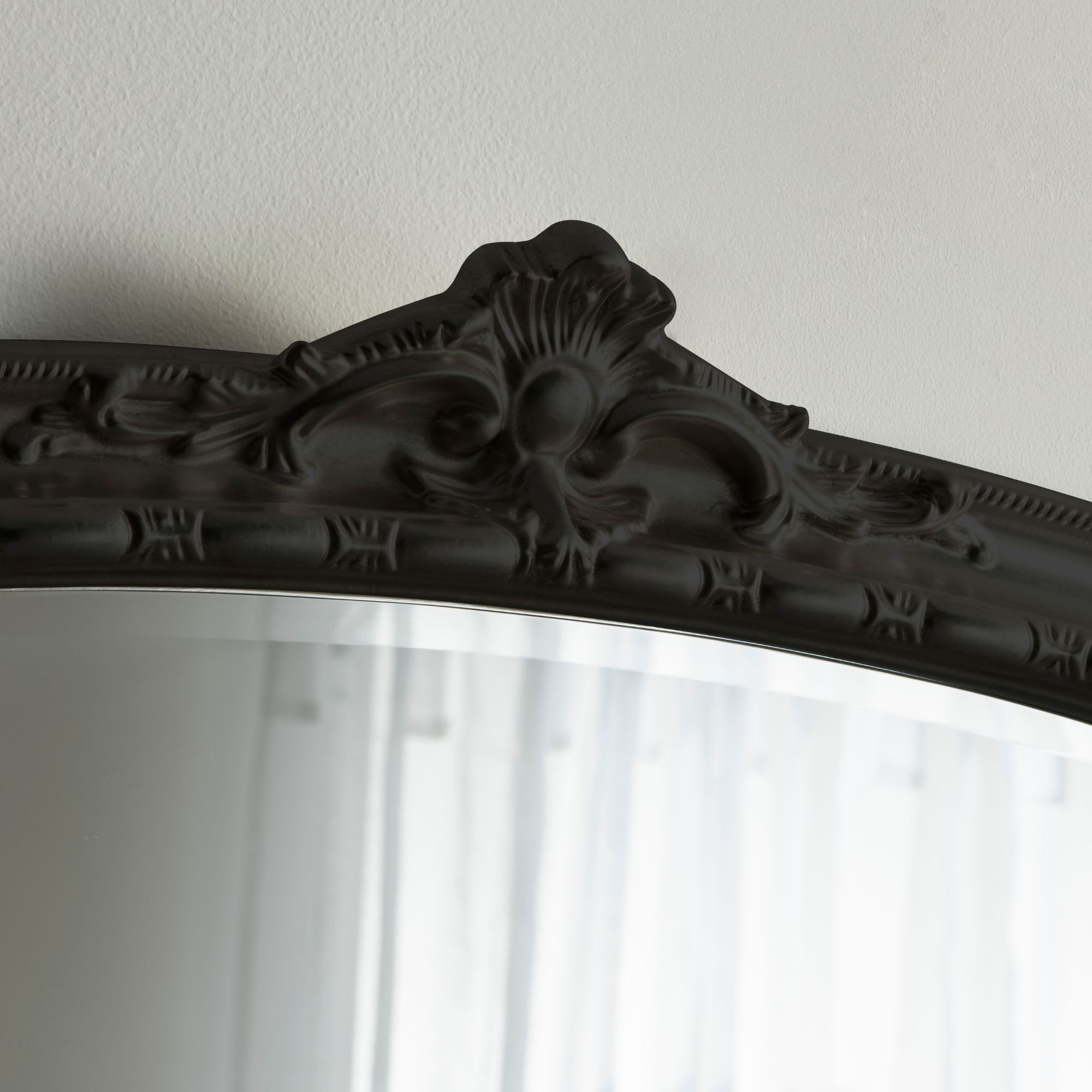 Yearn Mirrors Overmantle Mirror Arched 127(w) x 89cm(h) Victorian Mirror in Black 5