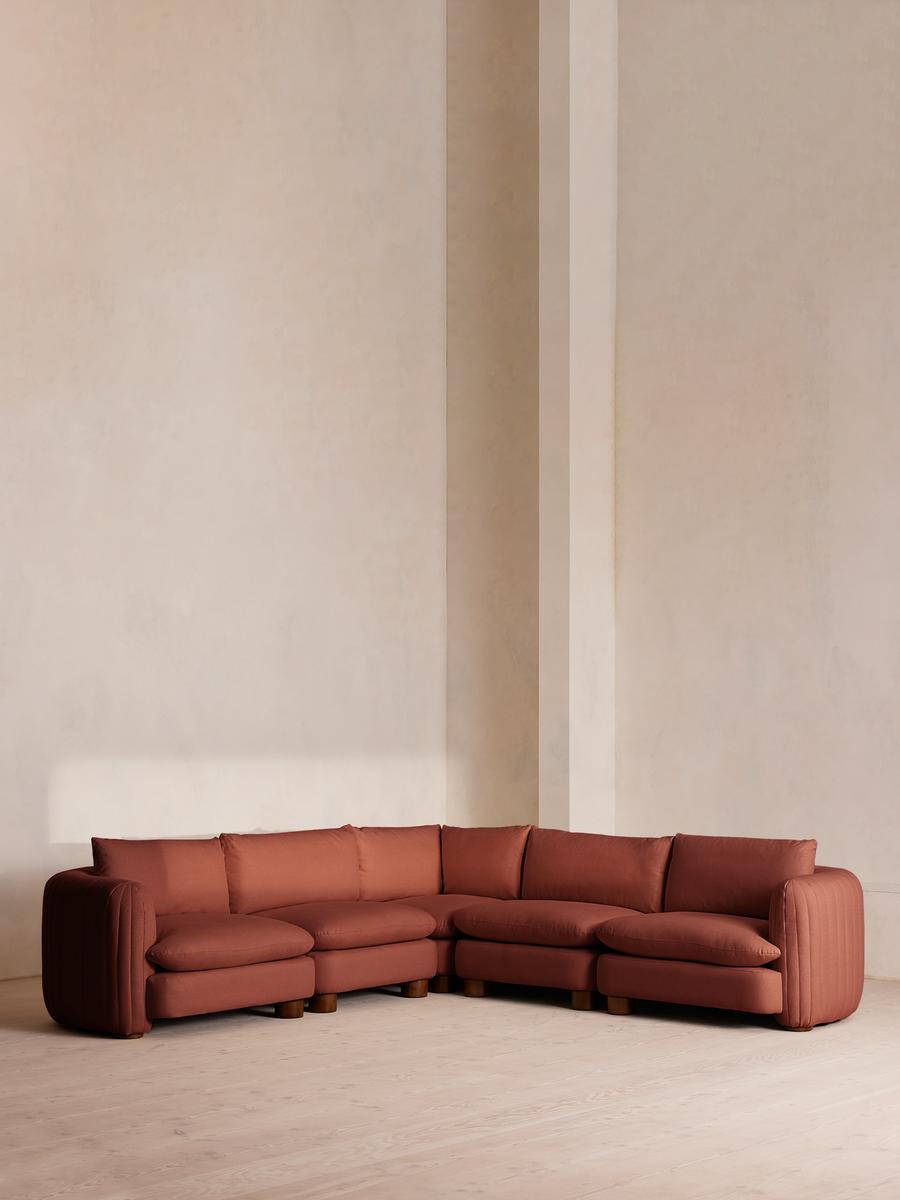 Vivienne Modular Corner Sofa, Linen, Sienna
