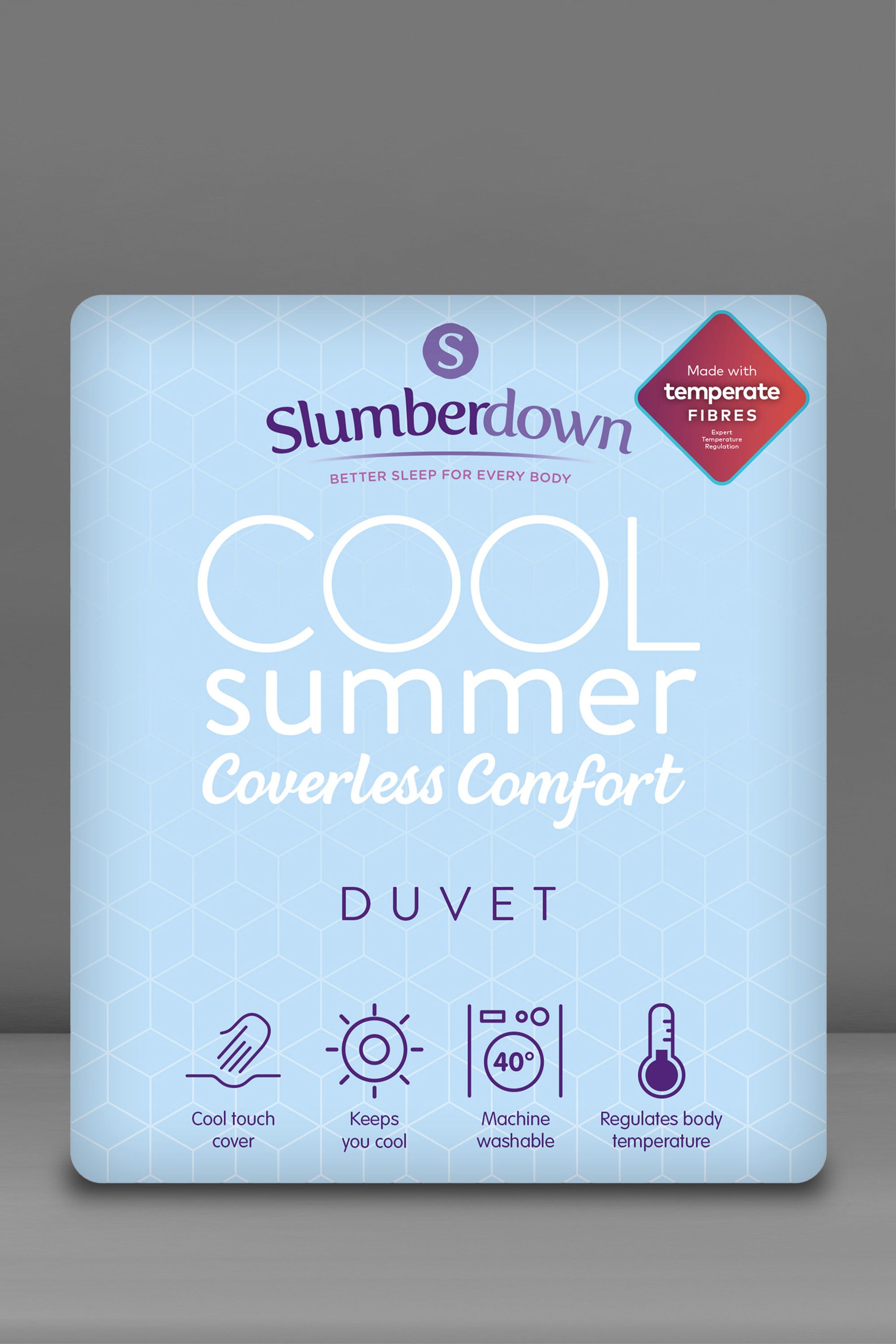 Slumberdown Cool Summer Temperature Regulating Coverless Duvet in Blue