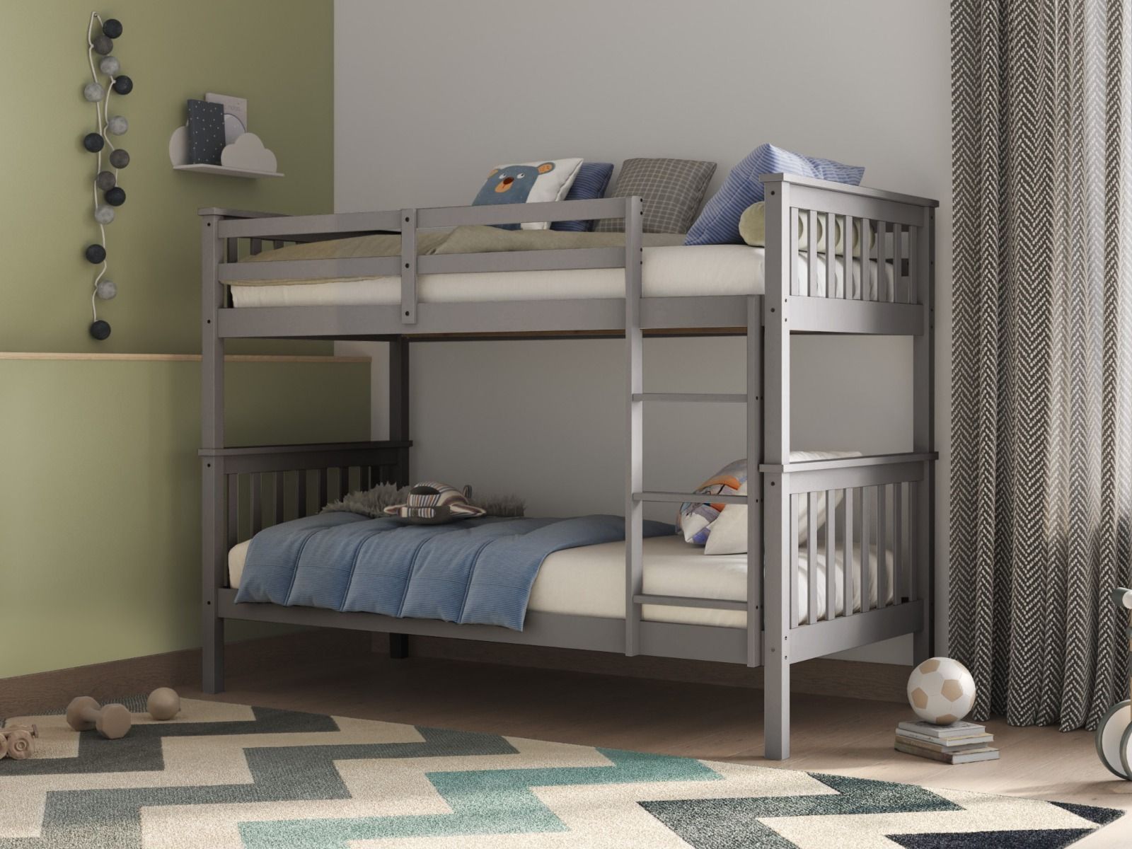 Flair Koop Detachable Bunk Bed in Grey