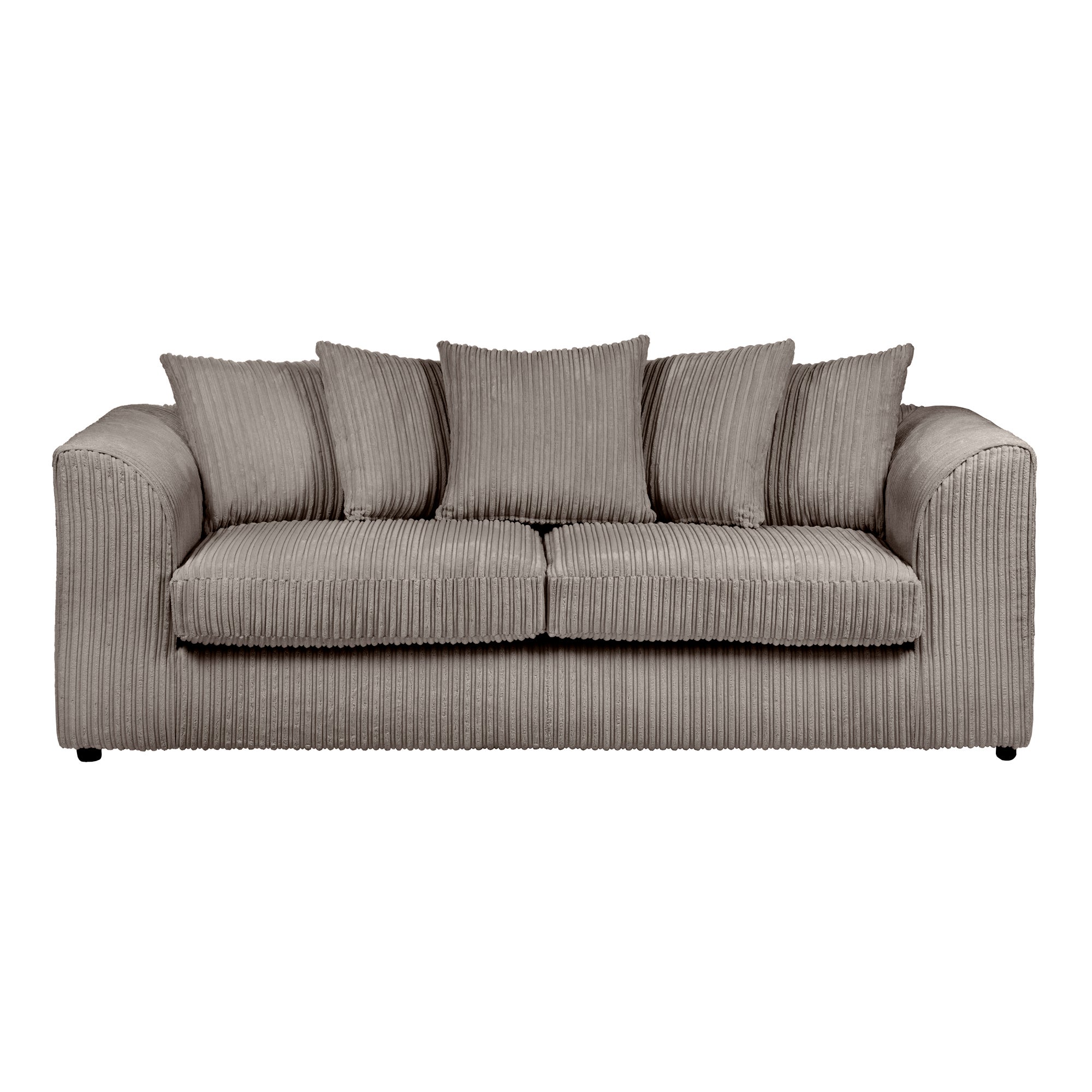 Blake Jumbo Cord 3 Seater Sofa Grey