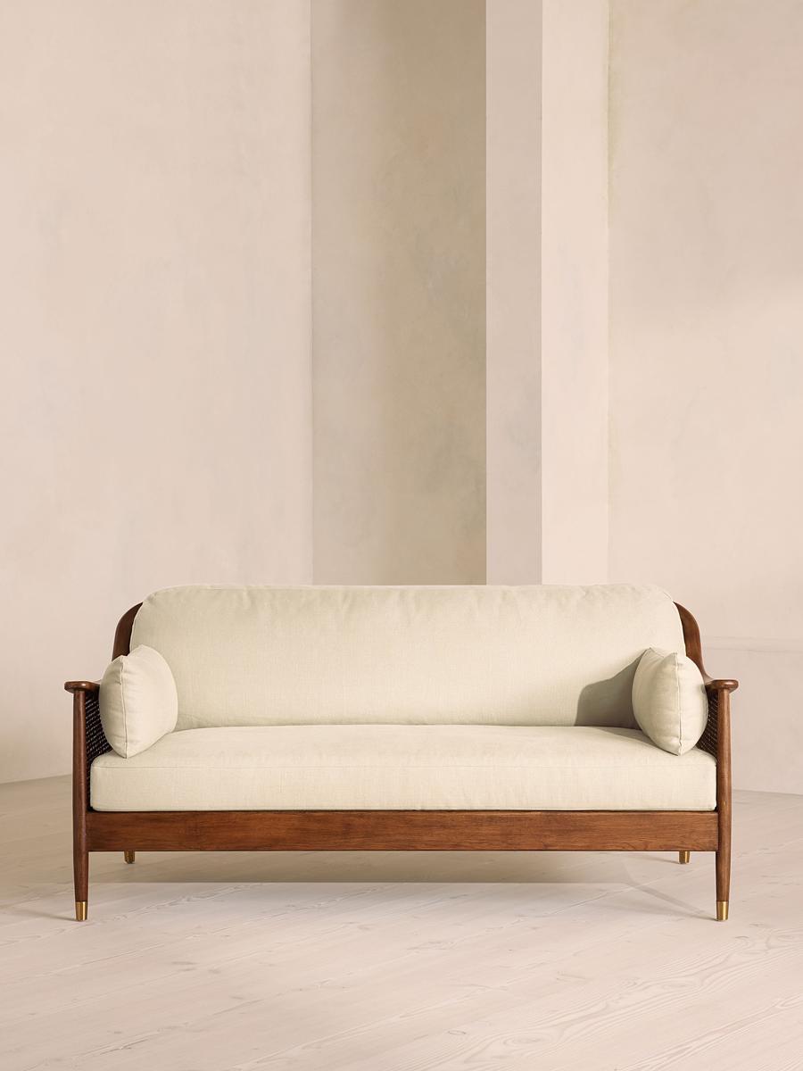 Atlanta Three Seater Sofa, Linen, Bisque