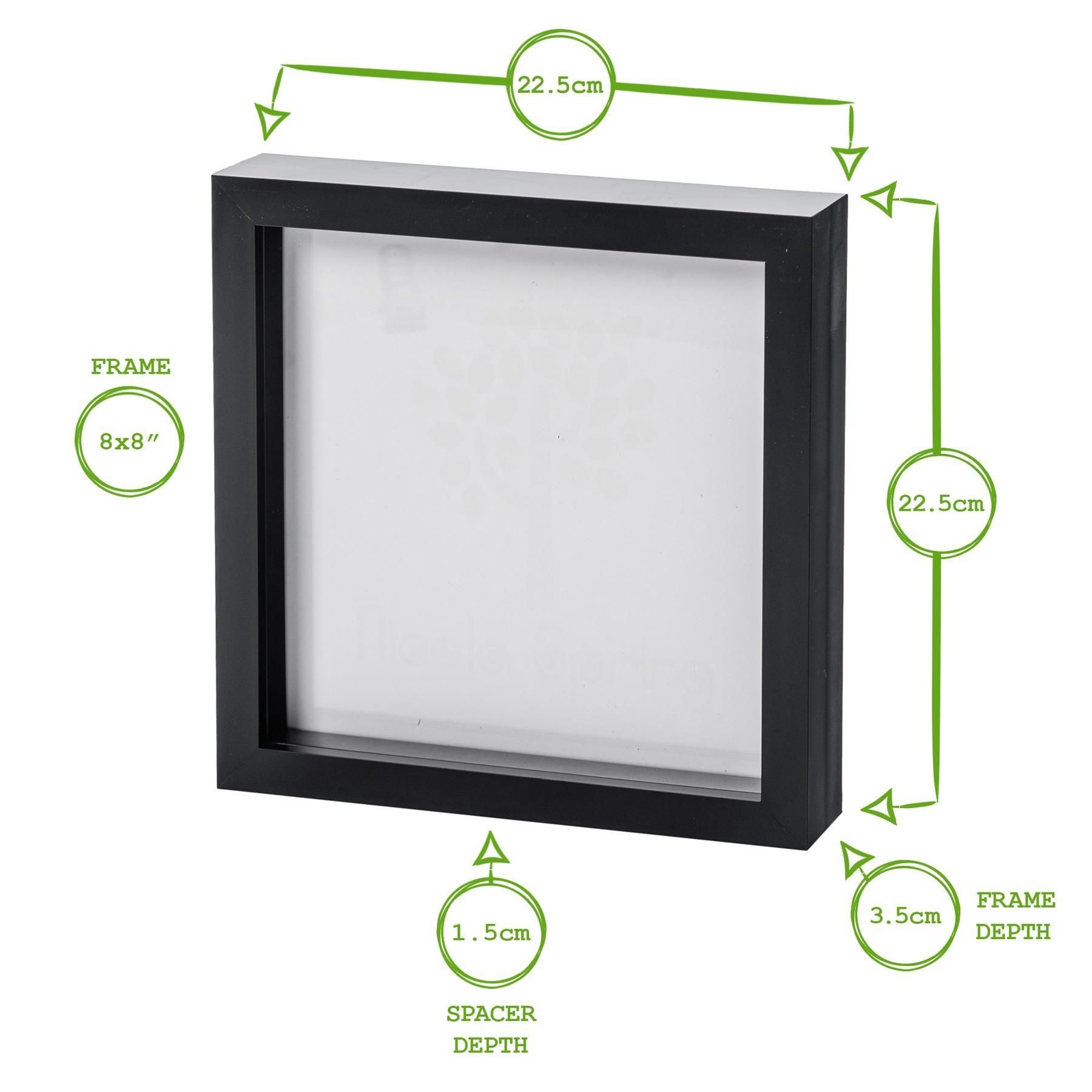 Nicola Spring 3D Box Photo Frame - 8" x 8" - White 4