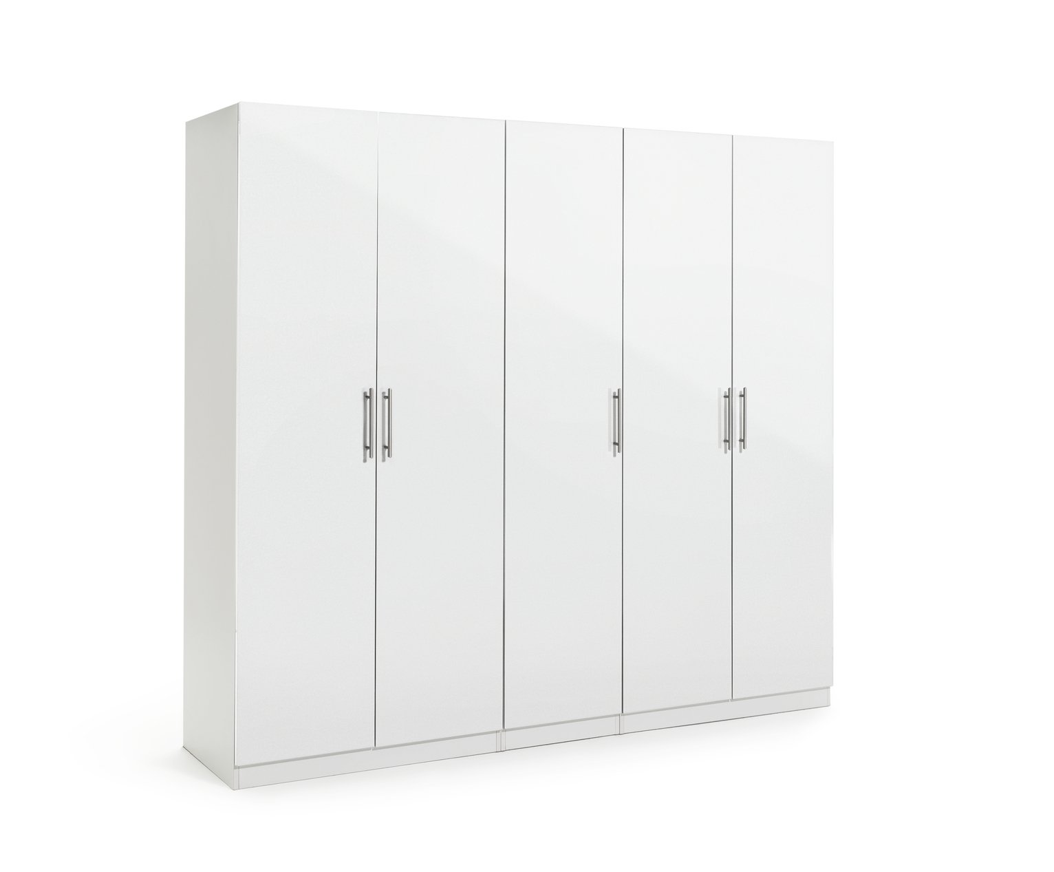 Habitat Munich 5 Door Wardrobe - White Gloss
