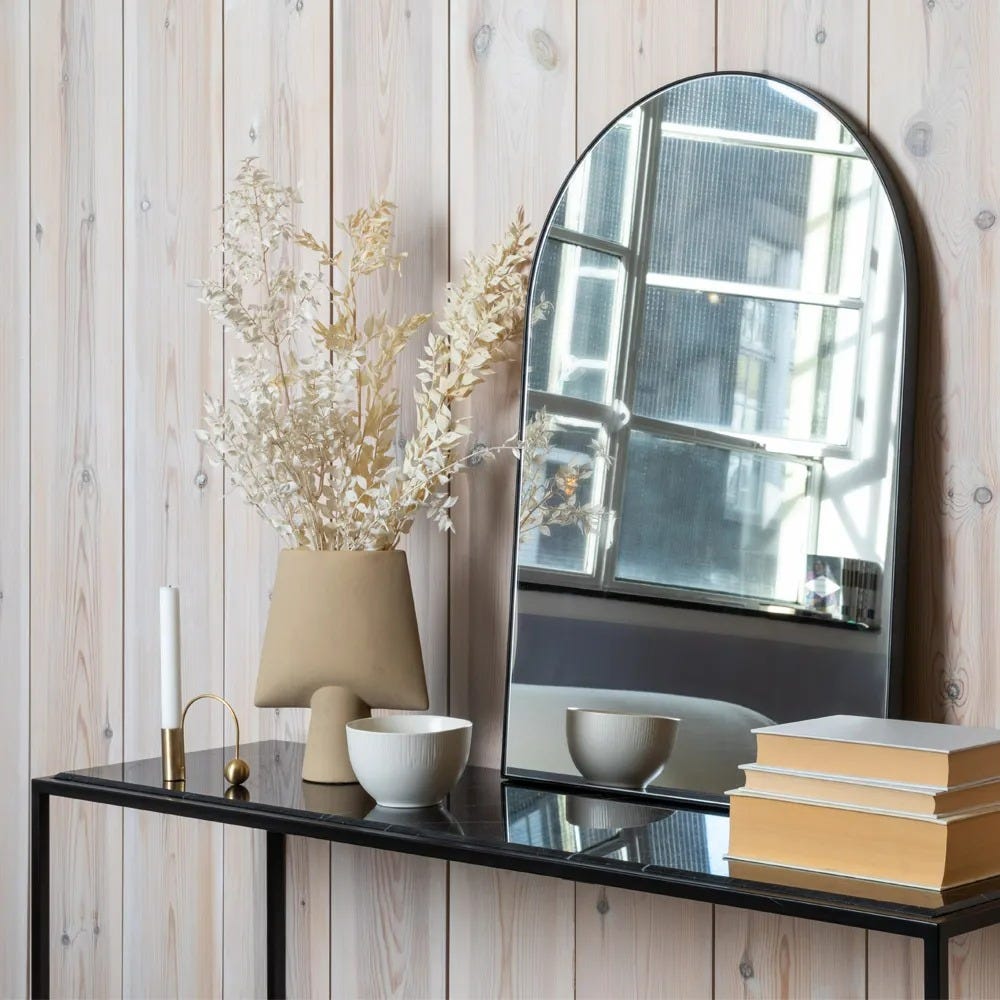 Heal's Fine Edge Arch Wall Mirror Black 4