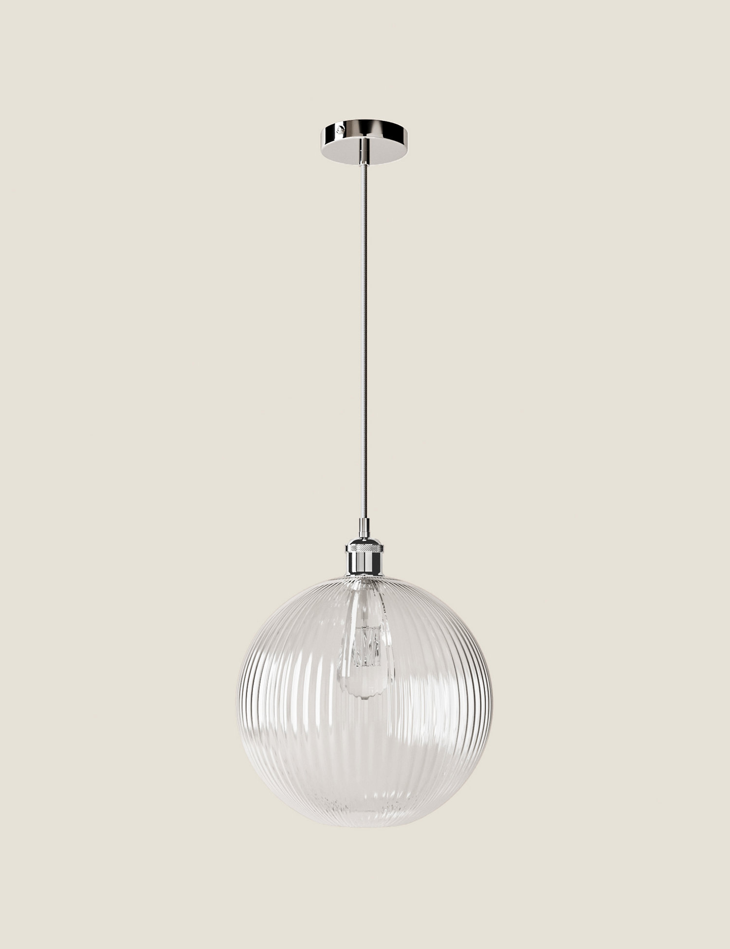 M&S Ridged Glass Ceiling Lamp Shade, Smoke,Champagne,Blush