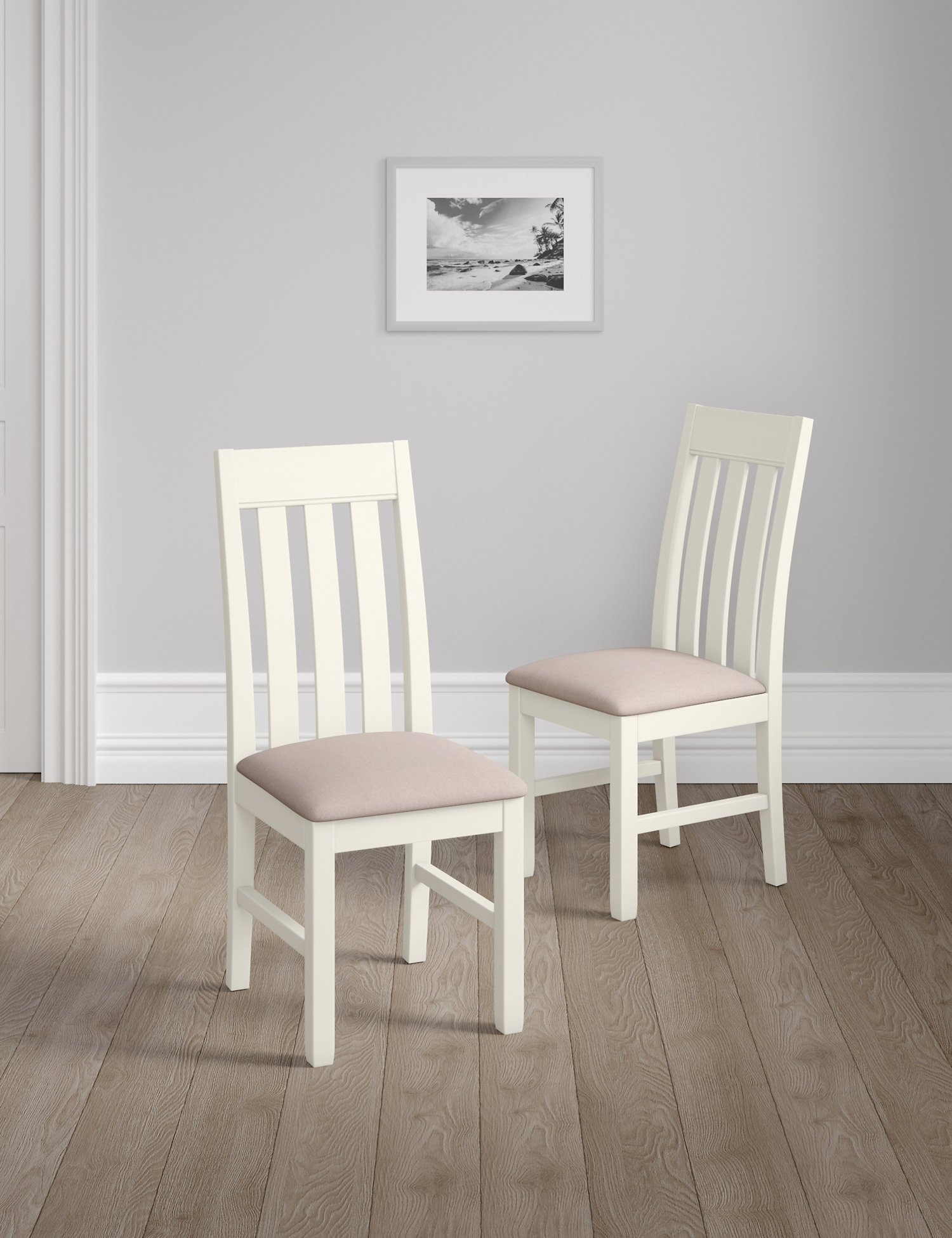 M&S Set of 2 Padstow Fabric Dining Chairs
