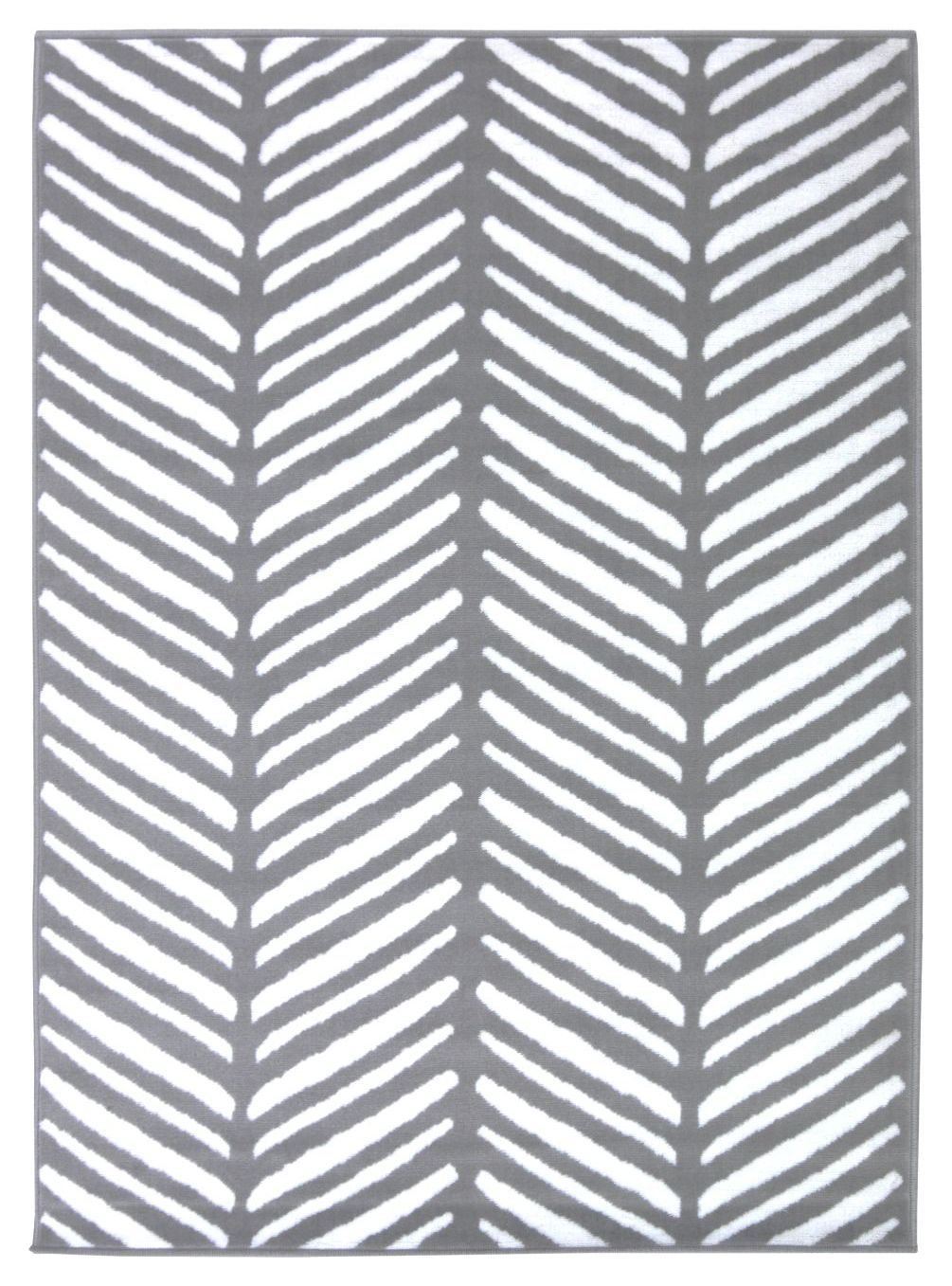 Homemaker Melrose Herringbone Rug - 80x150cm - Silver