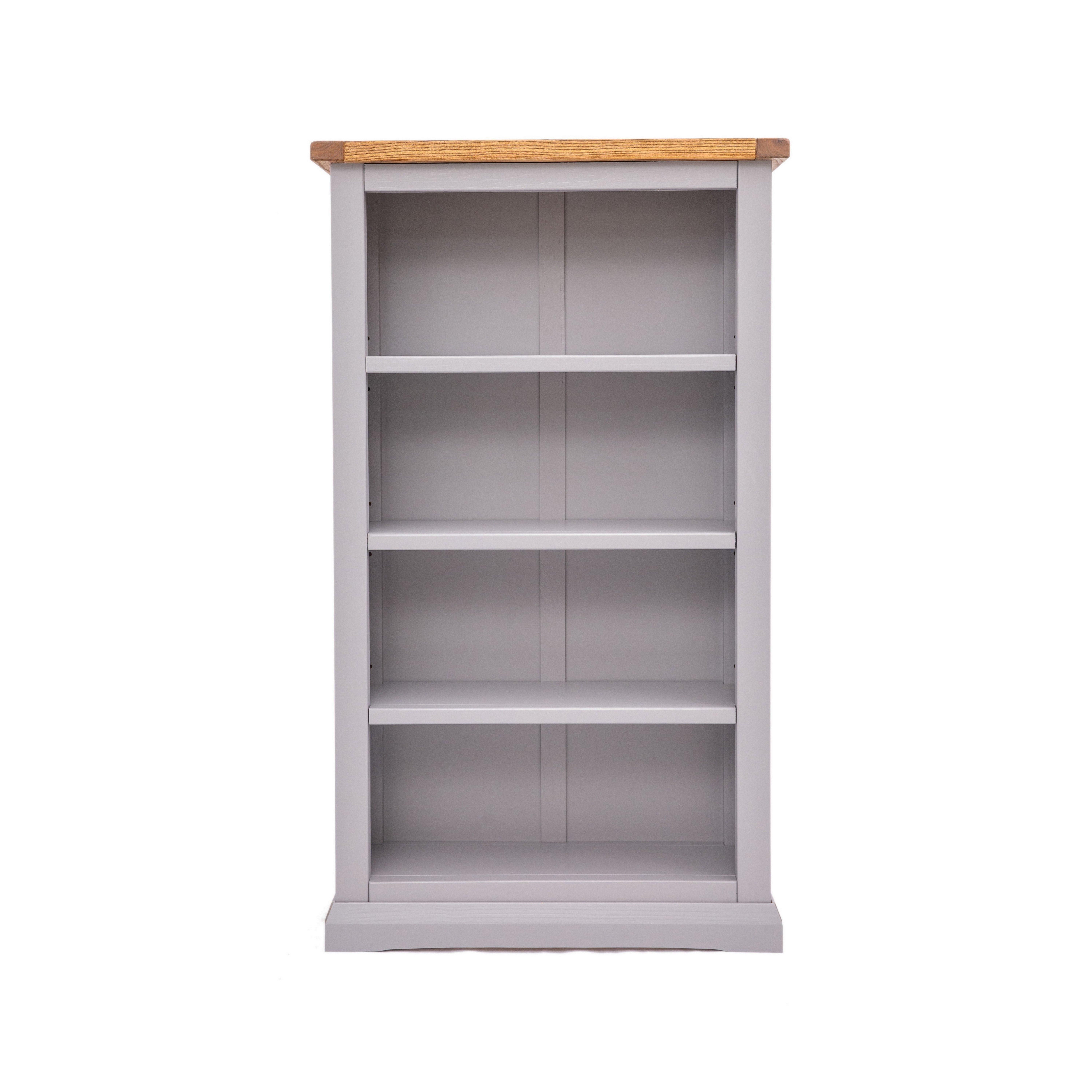 Cabinet Bits Bookcase with plinth 120x70x25cm in Grey