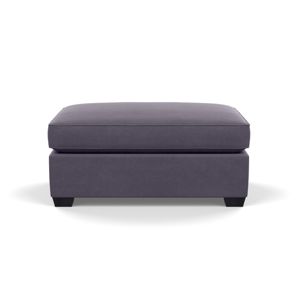 Heal's Torino Footstool Linen Shadow Black Feet