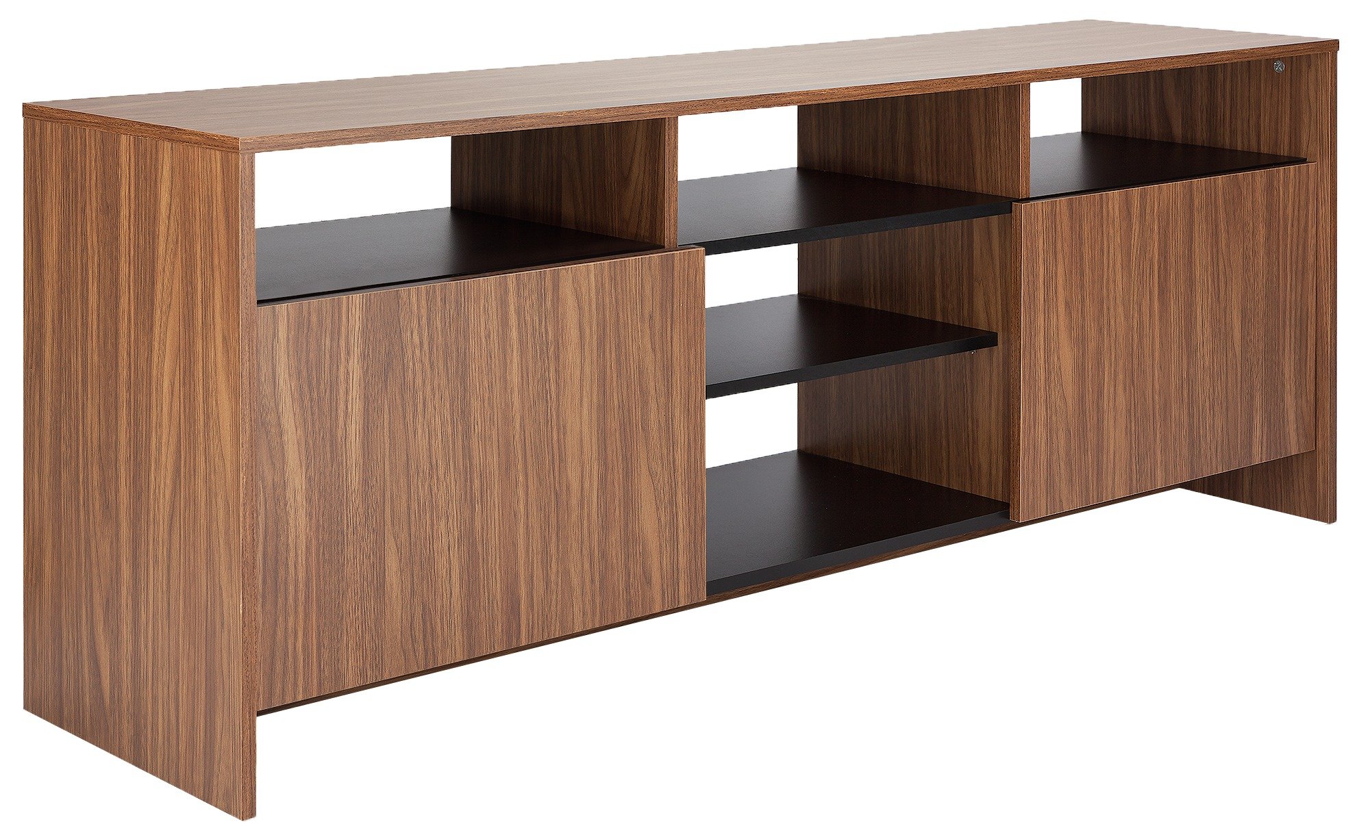 Habitat Turin 2 Door TV Unit - Black & Walnut Effect