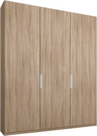 Caren 3 door 150cm Hinged Wardrobe, Oak Frame, Oak Doors, Classic Interior