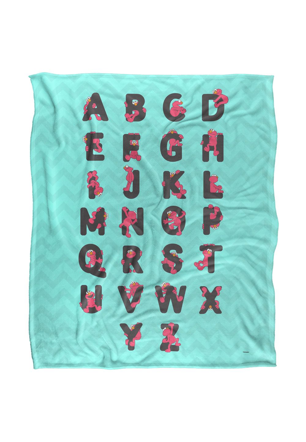 Sesame Street Elmo Alphabet Silky Touch Super Soft Throw Blanket 152 X 127 cm in White