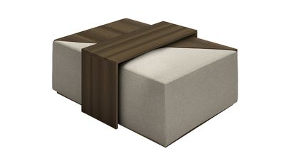 Astaire Modular Coffee Table Set Footstool in Salted Caramel Plush Tweed Boucle - sofa.com