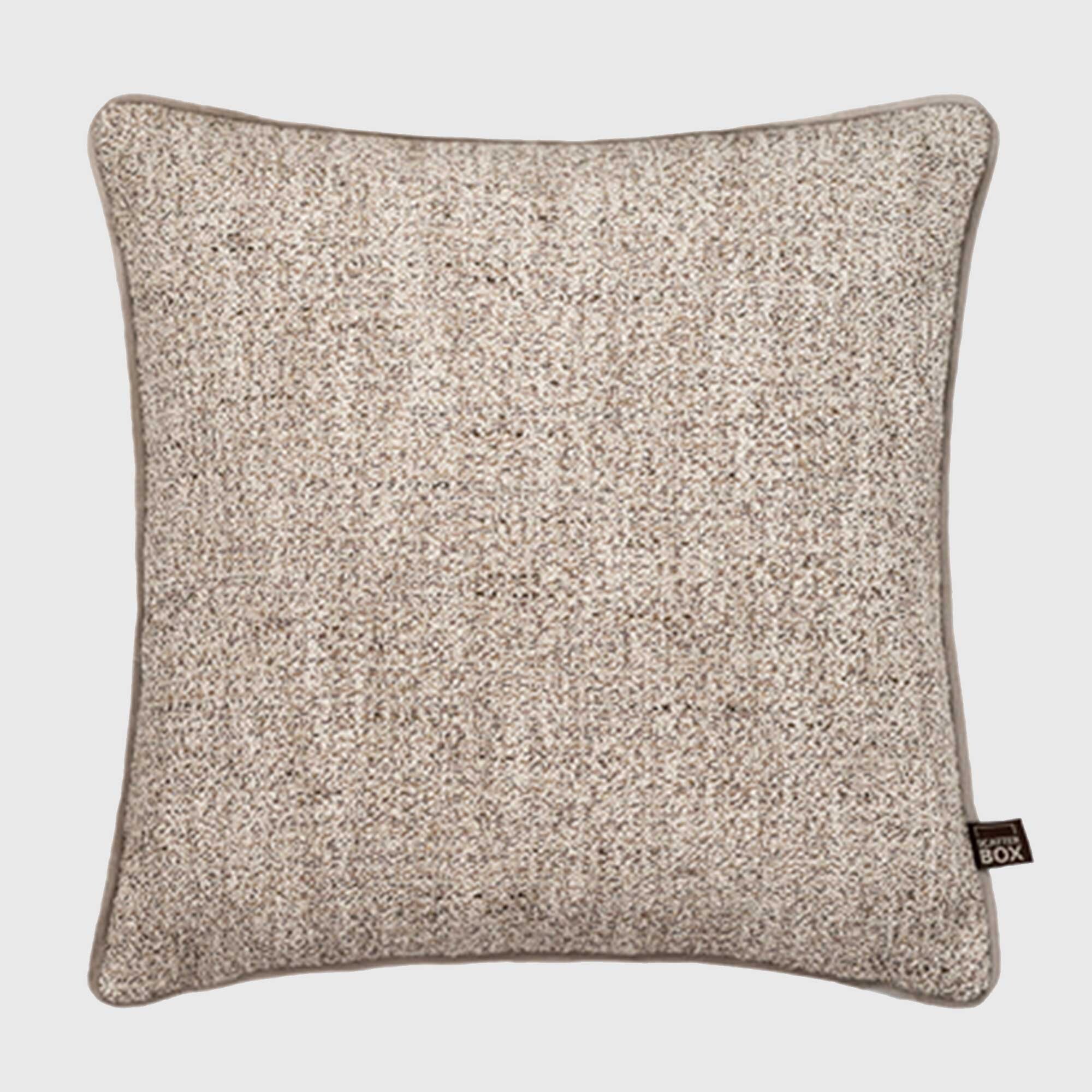 Leah Natural Cushion, Square, Neutral Polyester | Barker & Stonehouse