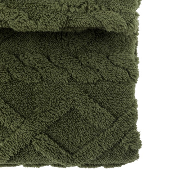 Forest Cable Stitched Throw Blanket 4