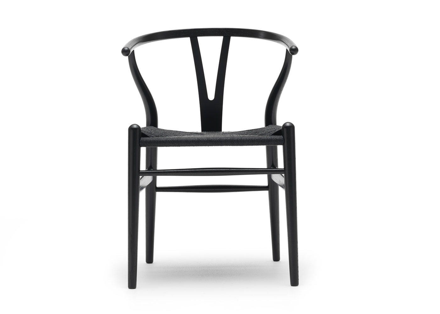 Carl Hansen & Søn Wishbone Chair CH24 Black Beech Black Paper Cord Seat