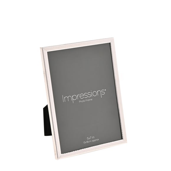 Impressions Silver Plated Thin Crackled Photo Frame