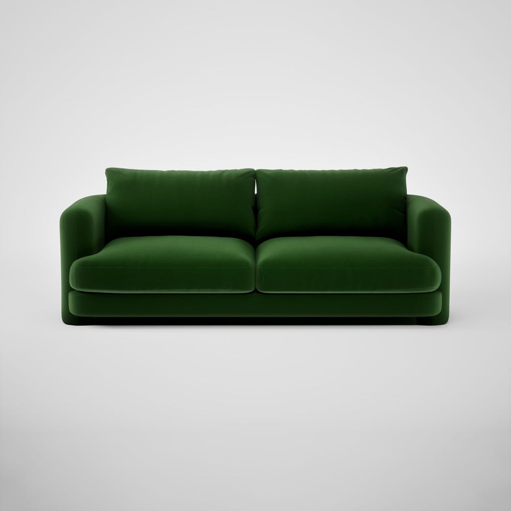 Heal's Rafi 3 Seater Sofa Smart Velvet Forest 2