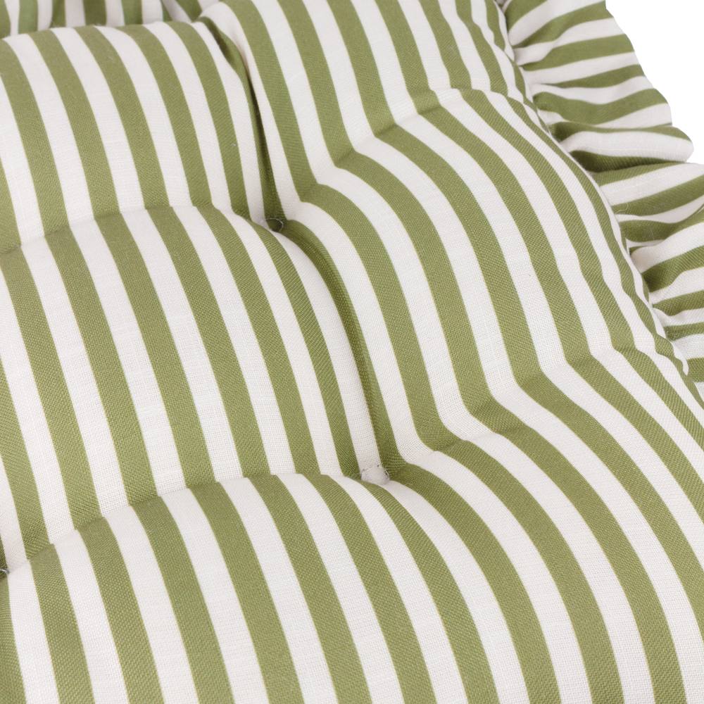 Wylder Millie Ruffle 2 Pack Indoor/Outdoor Seat Pads in Green 5