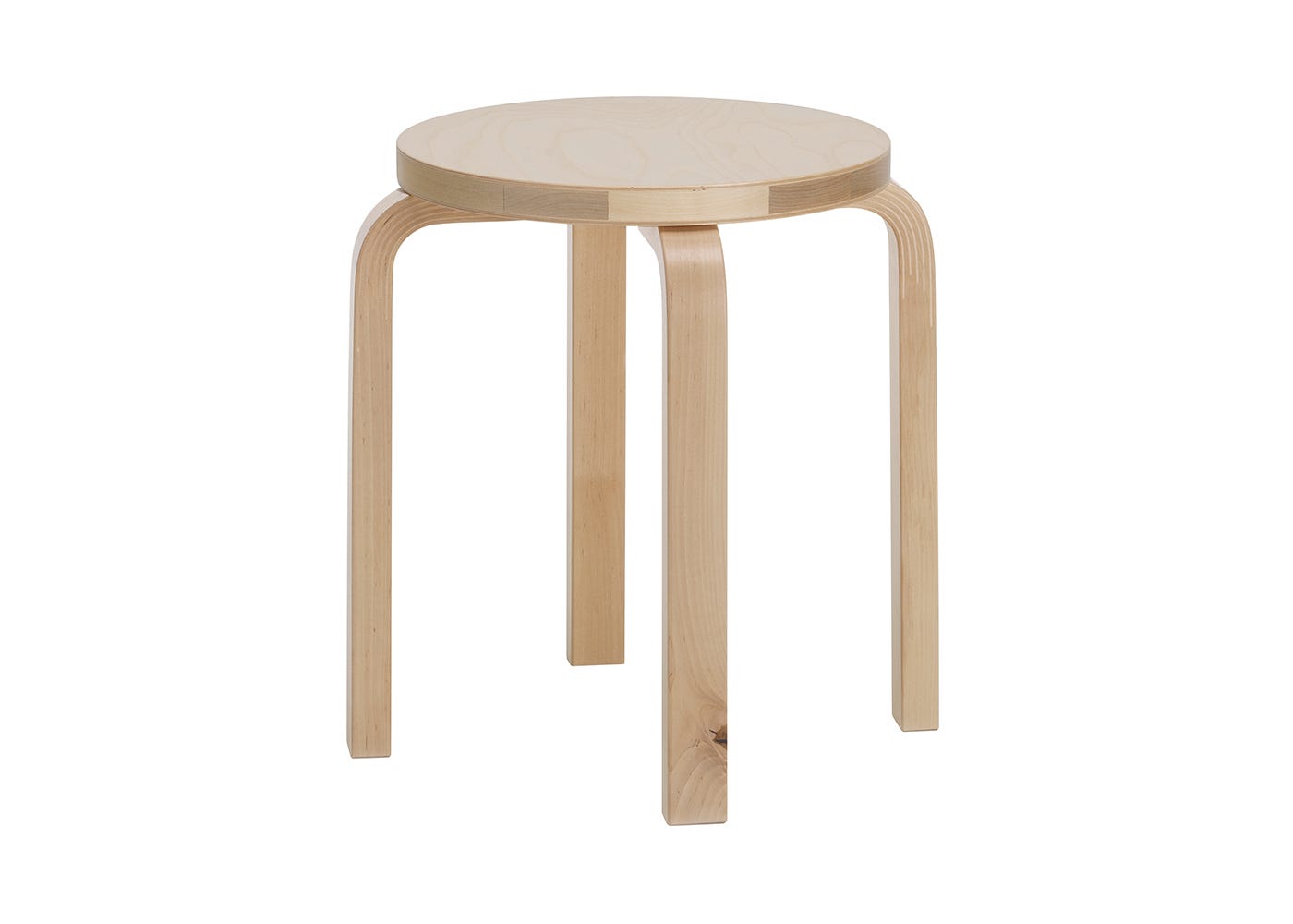 Artek Stool E60 Natural Lacquered Wild Birch